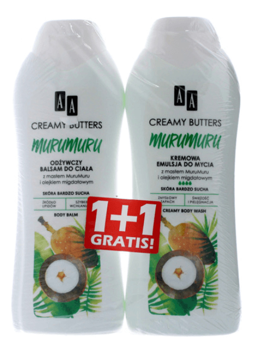MuruMuru DUO Balsam do ciała+Emulsja do mycia ciała x2