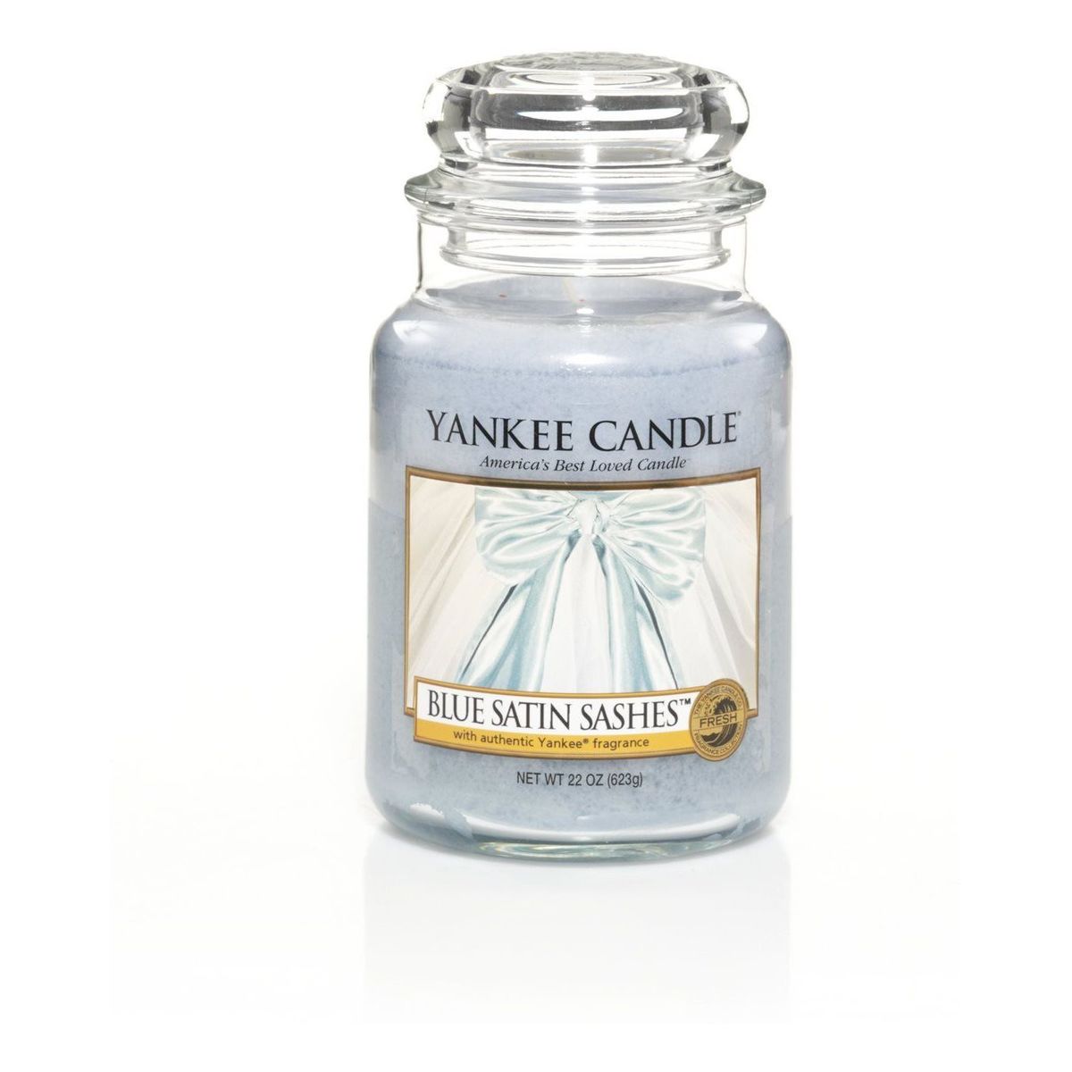 Yankee Candle Large Jar duża świeczka zapachowa Blue Satin Sashes 623g