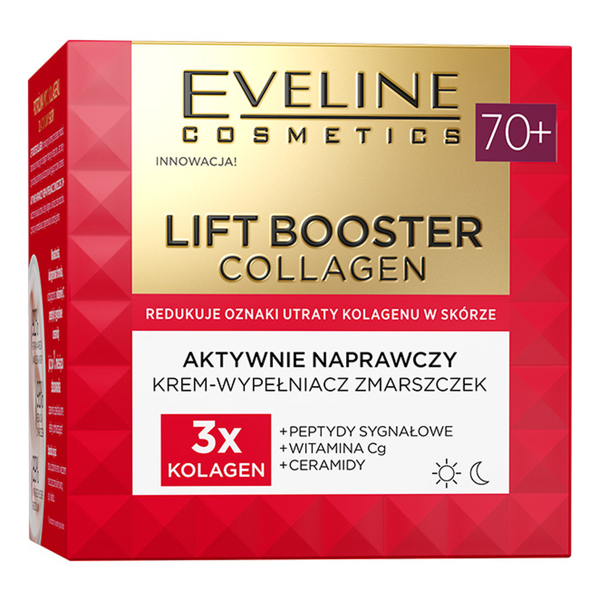 Eveline Lift Booster Collagen Aktywnie naprawczy krem-wypełniacz zmarszczek 70+ 50ml