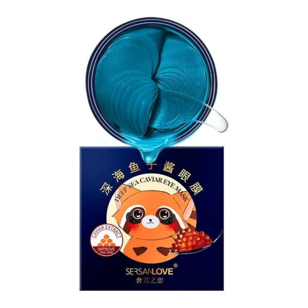 Sersanlove Hydrożelowe płatki pod oczy z kwasem hialuronowym i naturalnymi ekstraktami deep sea caviar 60szt.