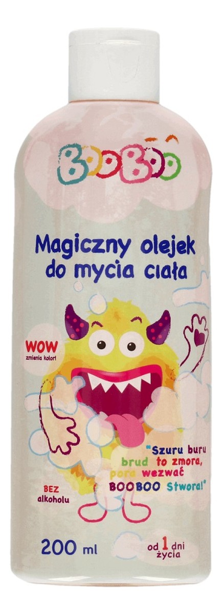 Olejek do mycia ciała zmieniający kolor od 1 dnia życia
