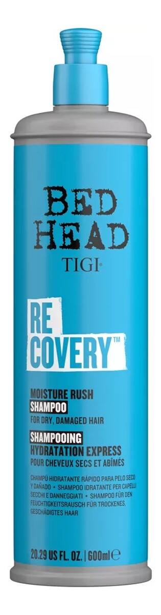 Bed head recovery moisture rush shampoo nawilżający szampon do włosów suchych i zniszczonych