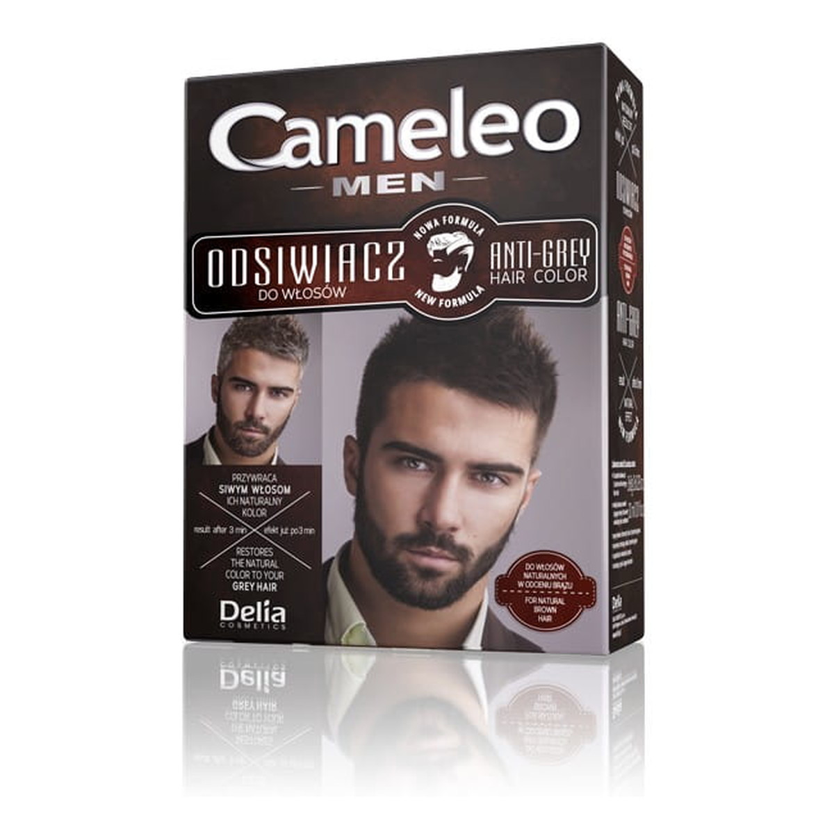 Cameleo Men Redukcja Siwizny Odsiwiacz Dla Mężczyzn Włosy Brązowe
