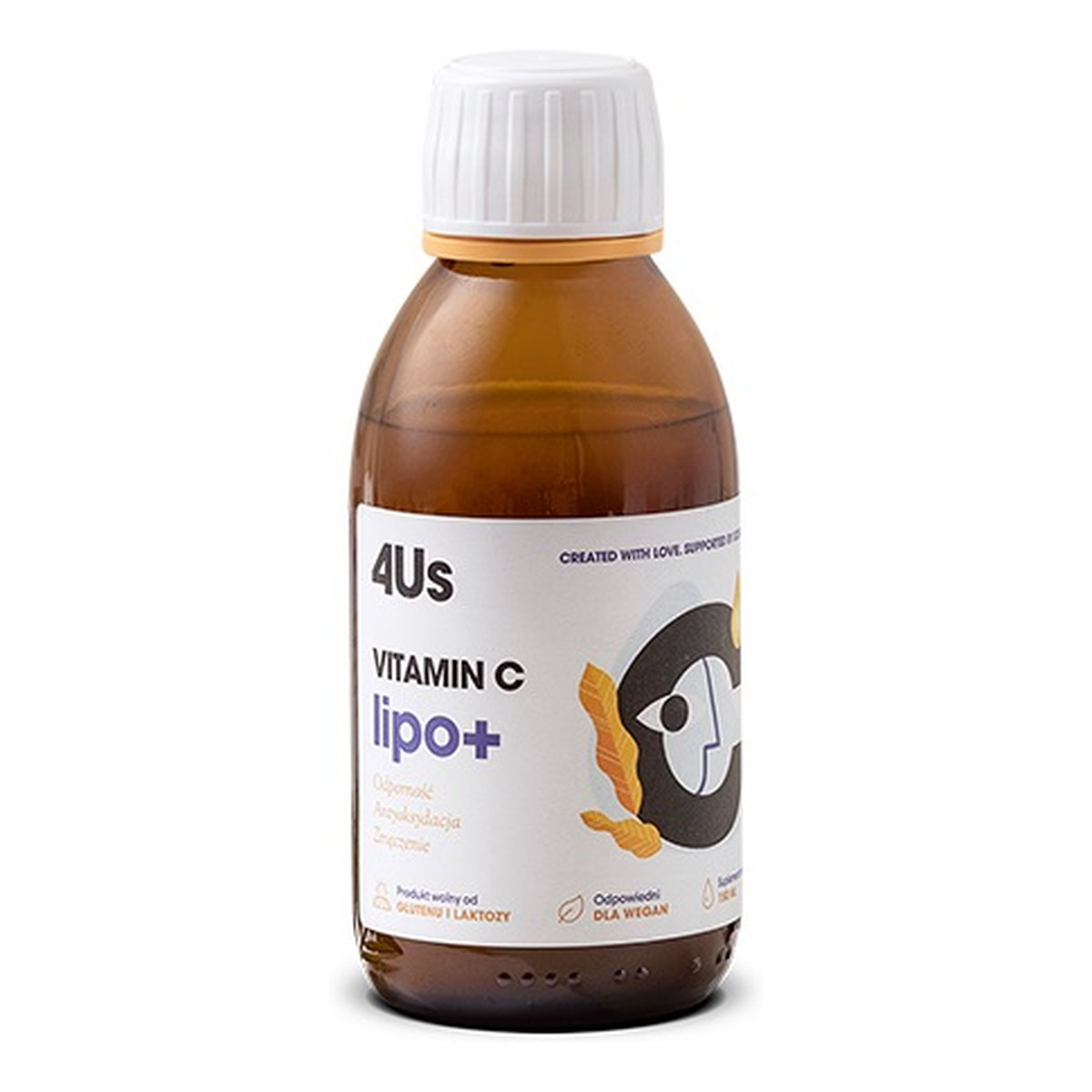 HealthLabs 4us vitamin c lipo+ suplement diety na wsparcie odporności i poprawę witalności 150ml