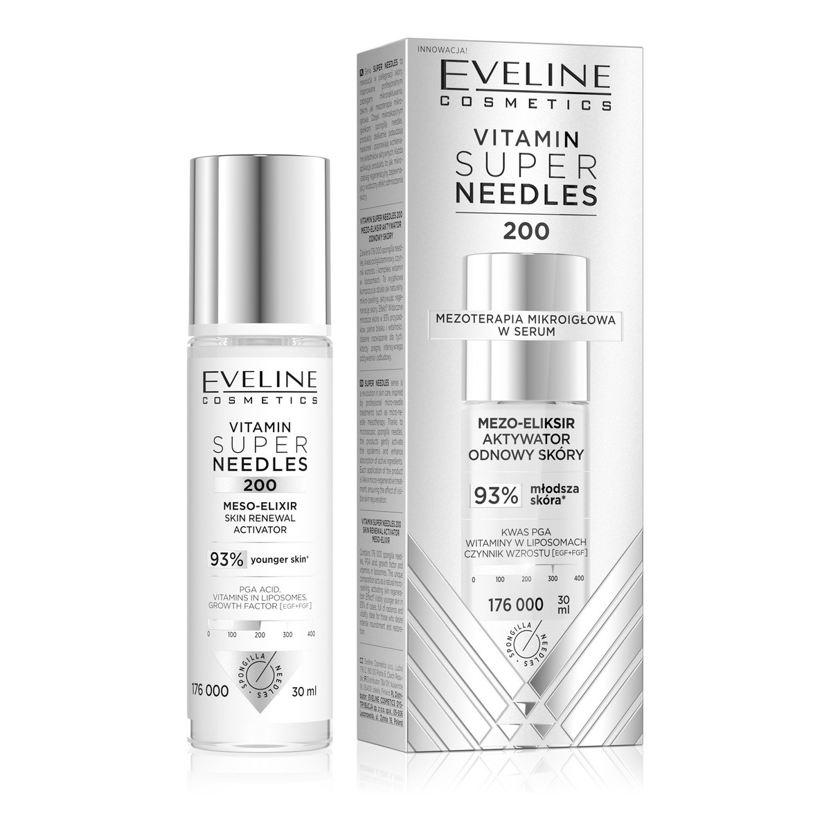 Eveline Vitamin super needles 200 mezo-eliksir aktywator odnowy skóry 30ml
