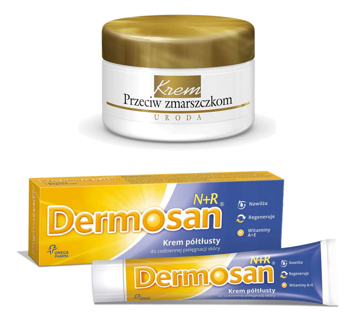 Krem półtłusty 40g + Uroda przeciw zmarszczkom 37ml