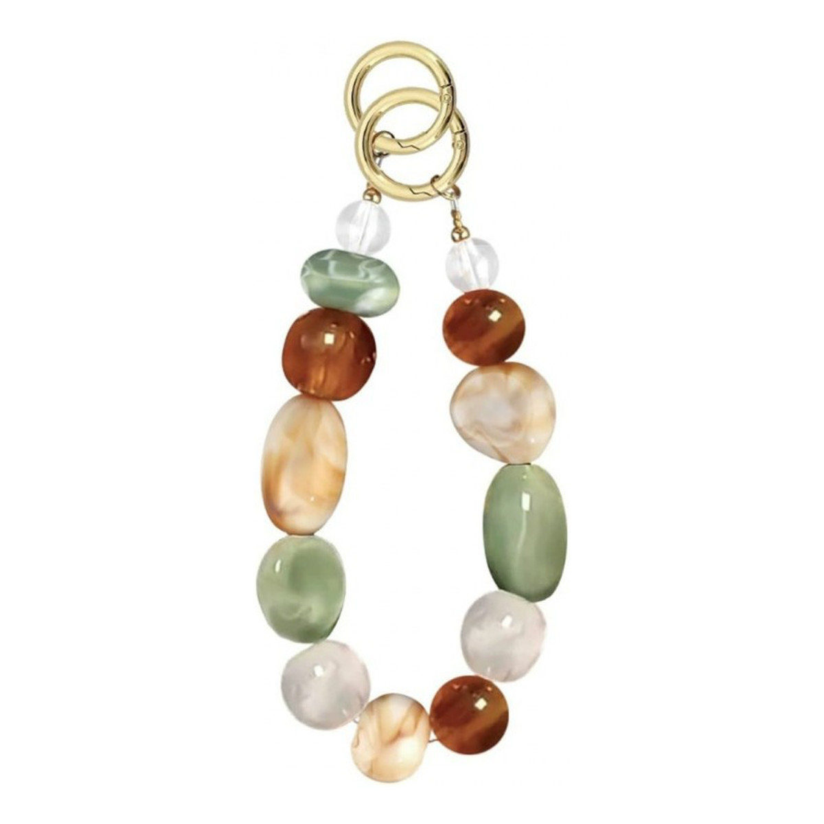 Ecarla Brelok do kluczy korale, kamienie BRL375 54g