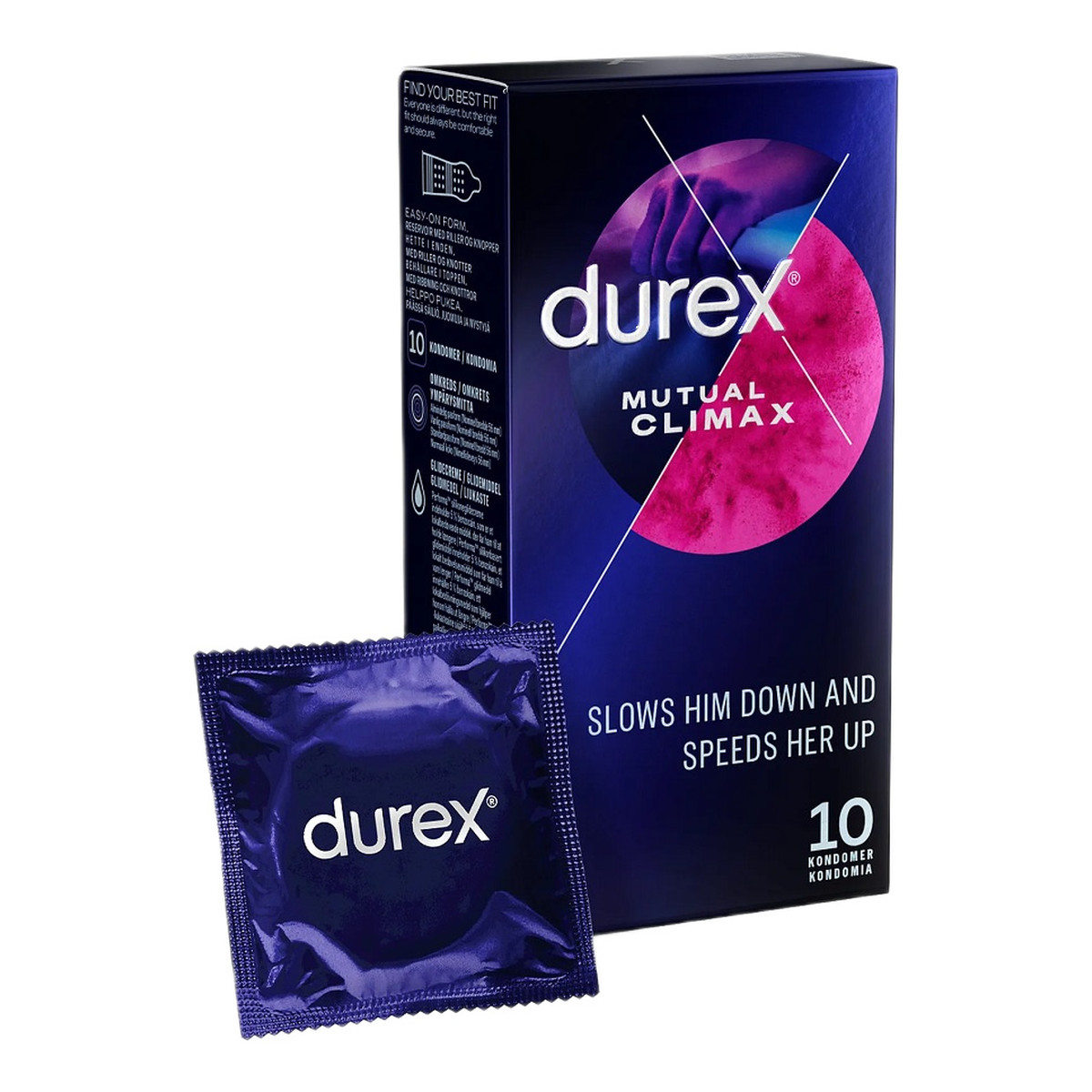 Durex Mutual climax prezerwatywy lateksowe z lubrykantem 10szt
