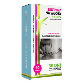 Biotyna na włosy + krzem suplement diety 30 tabletek