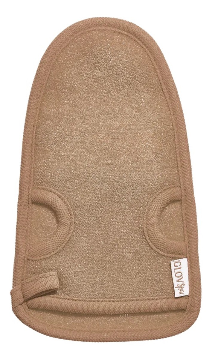 Skin smoothing body massage glove rękawiczka do masażu ciała beige