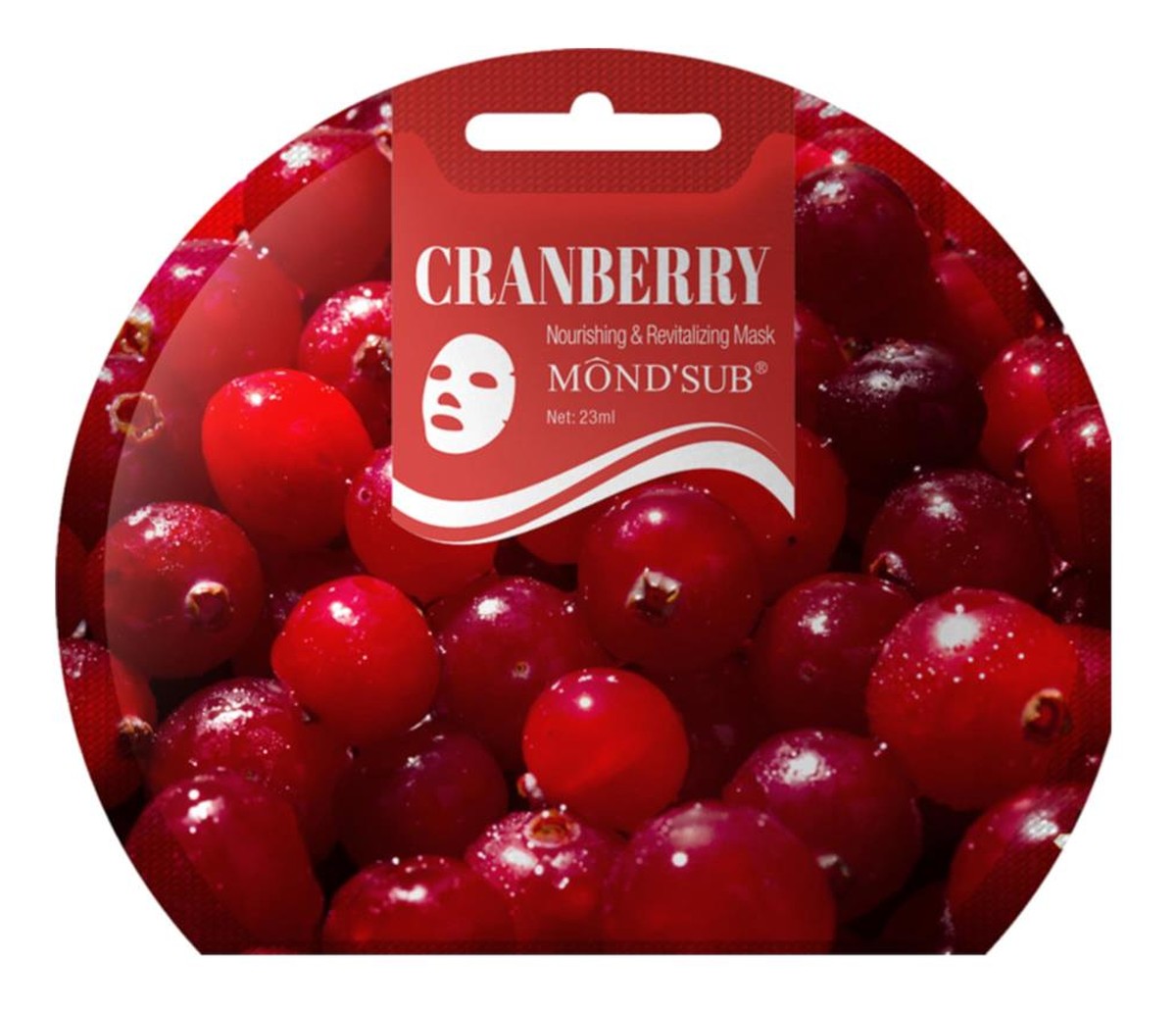 Cranberry nourishing revitalizing mask odżywczo-rewitalizująca maseczka w płachcie