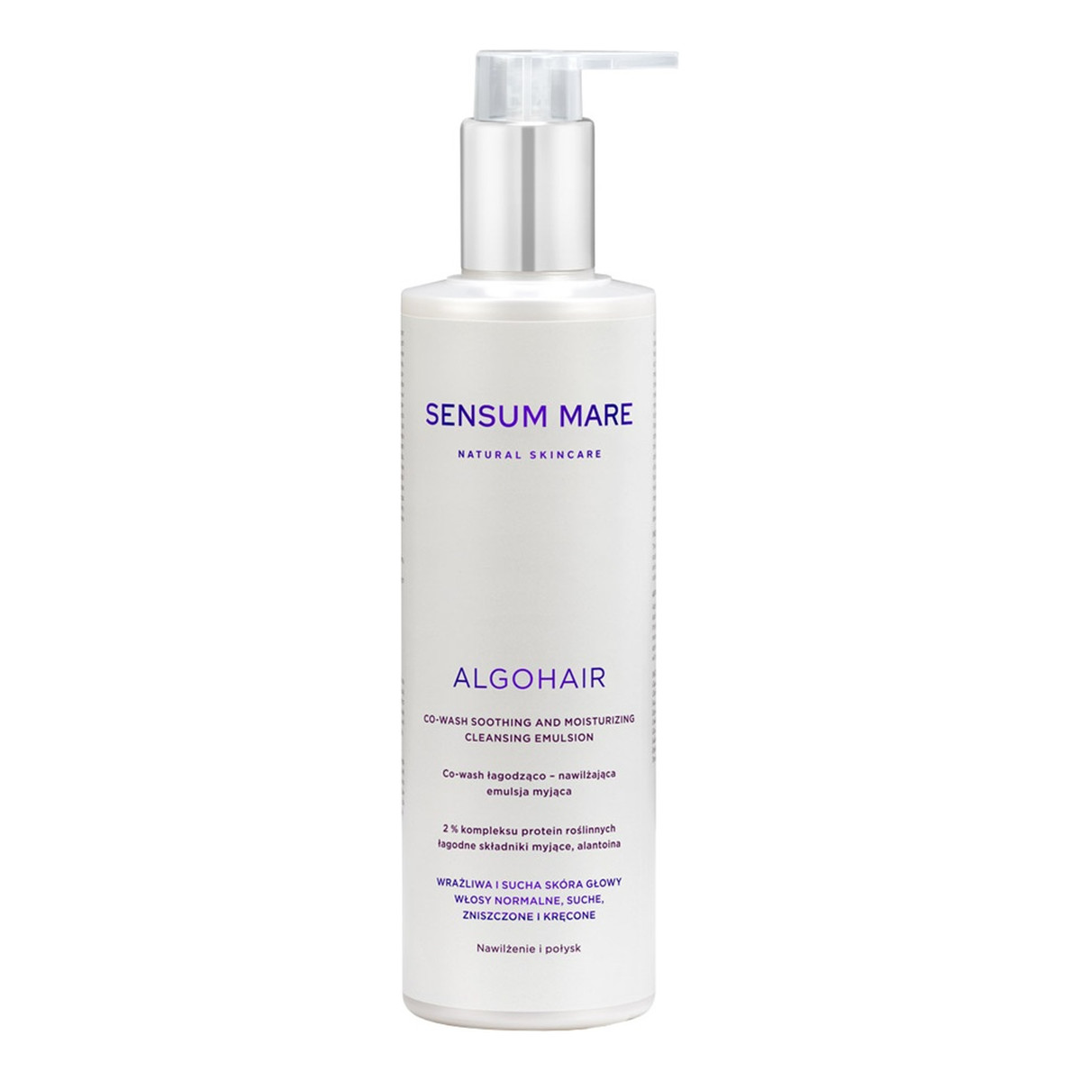 Sensum Mare Algohair co-Wash łagodząco-nawilżająca Emulsja myjąca dla wrażliwej i suchej skóry głowy 250ml