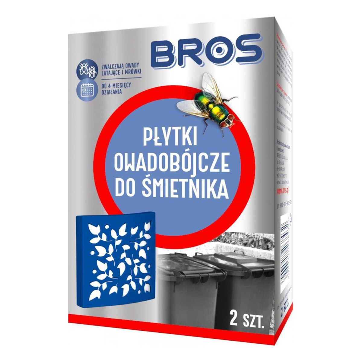 Bros Płytka owadobójcza do śmietnika 2szt.
