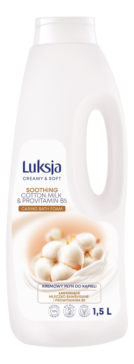 Kremowy płyn do kąpieli soothing-cotton milk & provitamin b5