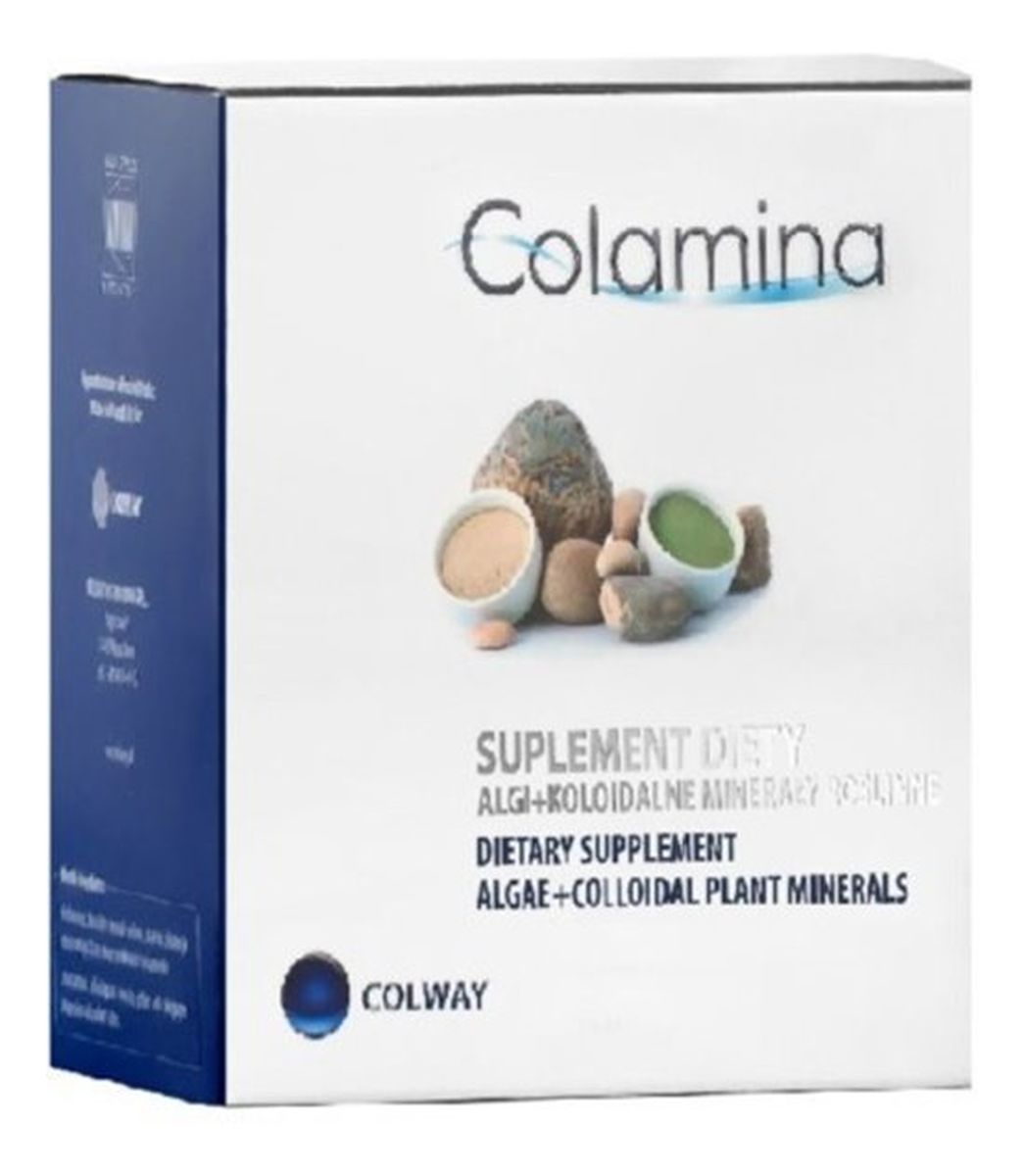 Colamina Dietary Supplement suplement diety z algami i koloidalnymi minerałami roślinnymi 100 kapsułek