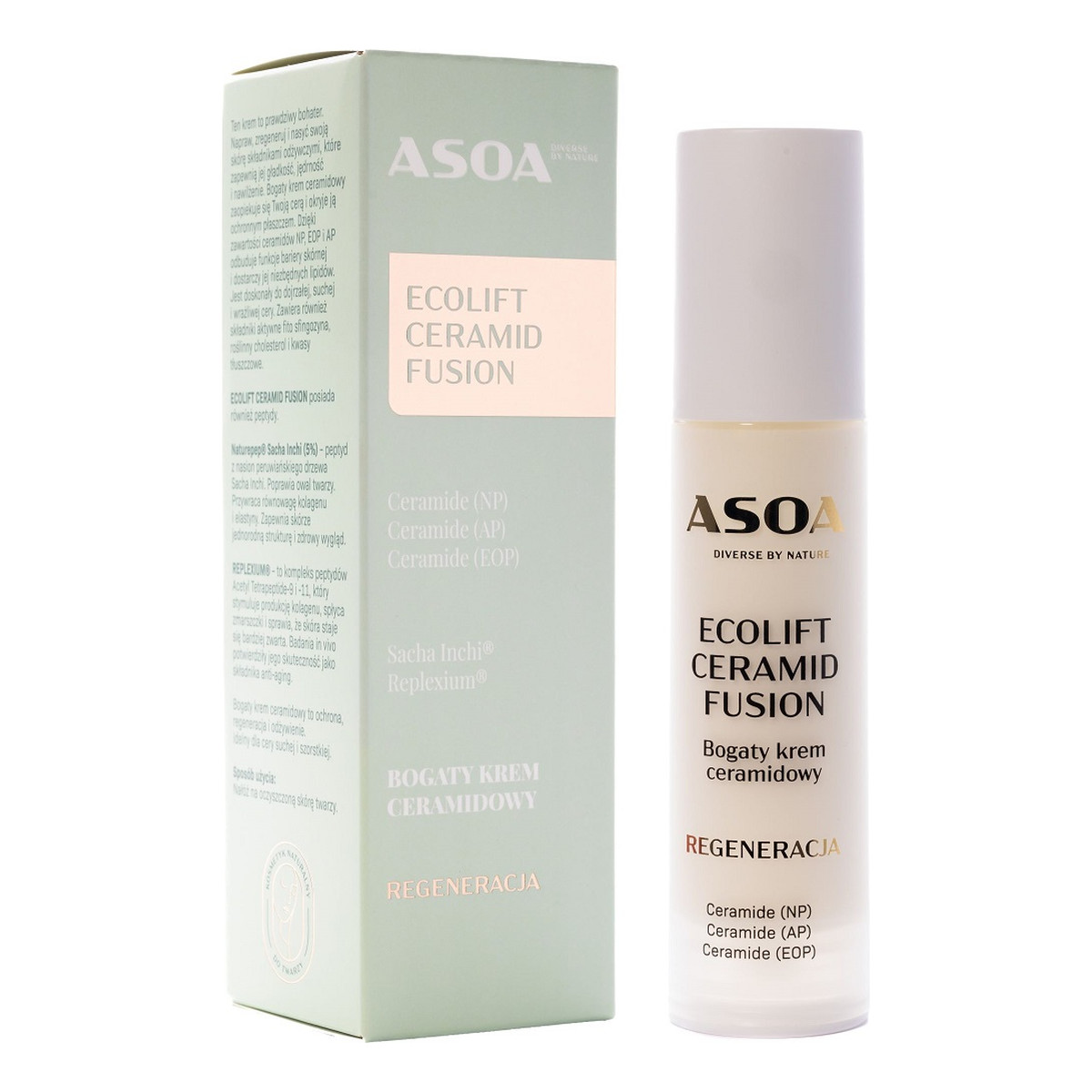 Asoa Ecolift Ceramid Fusion Bogaty krem ceramidowy 50ml