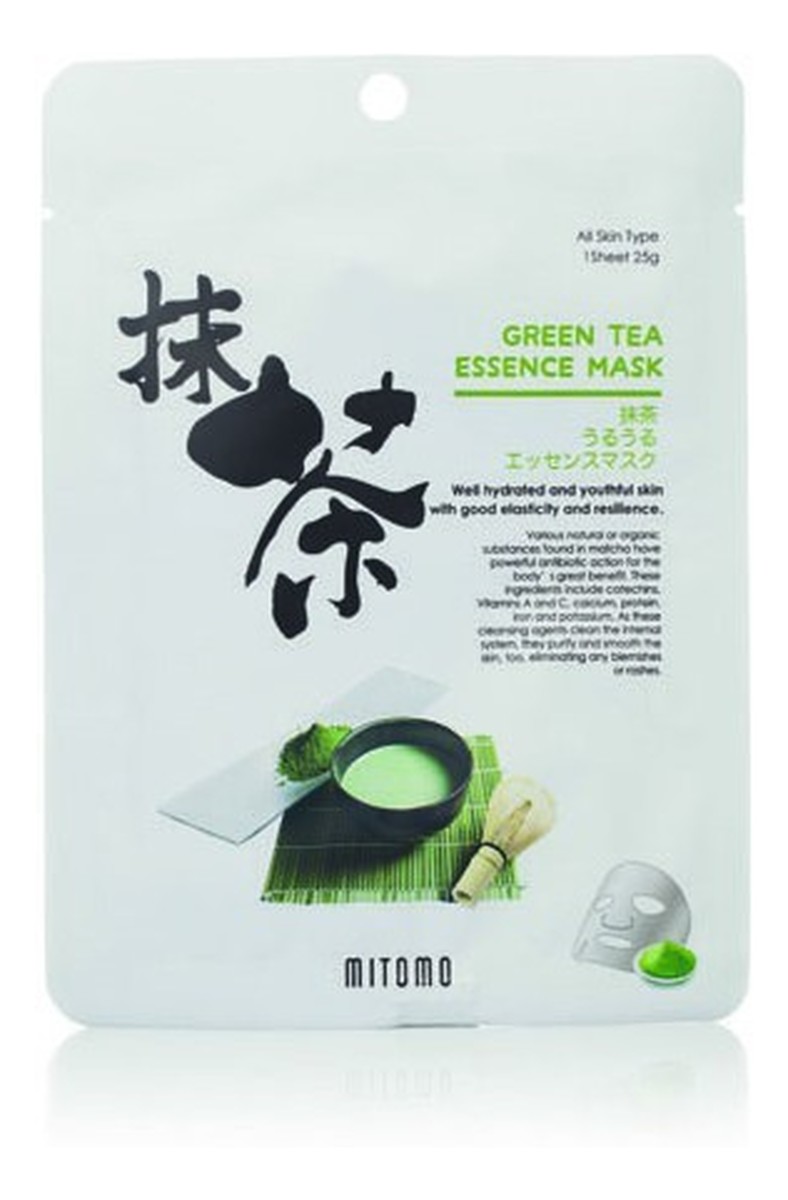 MASECZKA DO TWARZY W PŁACHCIE Z WYCIAGIEM ZIELONEJ HERBATY