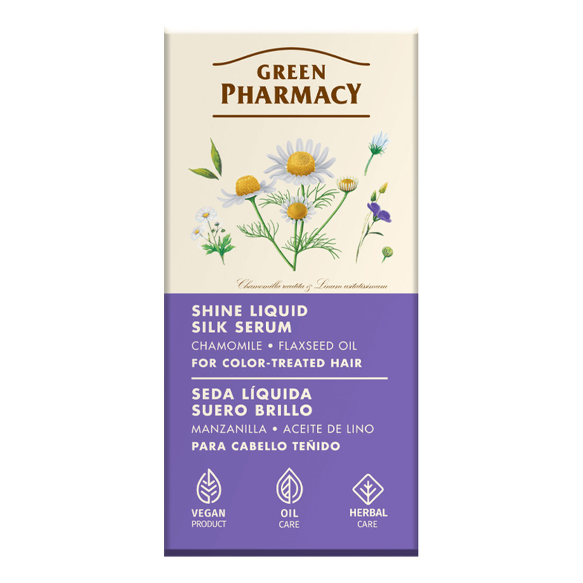 Green Pharmacy Jedwab w płynie dla blasku włosów farbowanych 30ml
