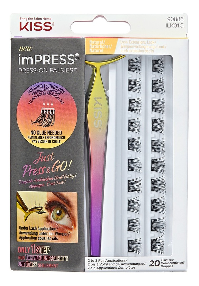 Kępki sztucznych rzęs impress-lash kit 01 1op.