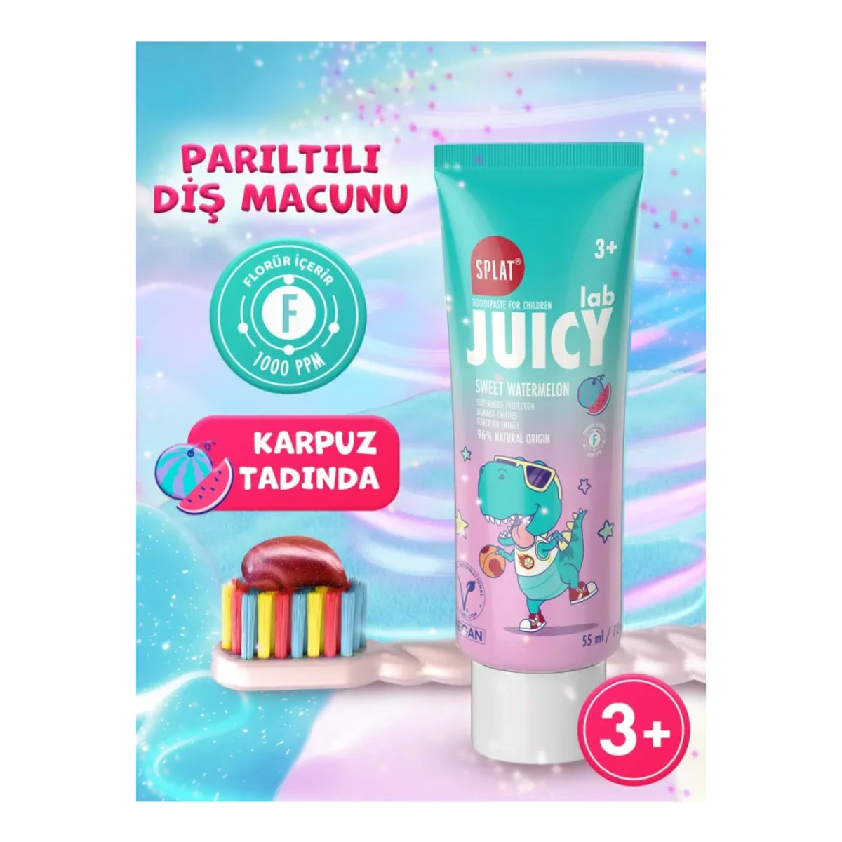 Splat Juicy lab pasta do zębów dla dzieci o smaku arbuza 3+ 55ml
