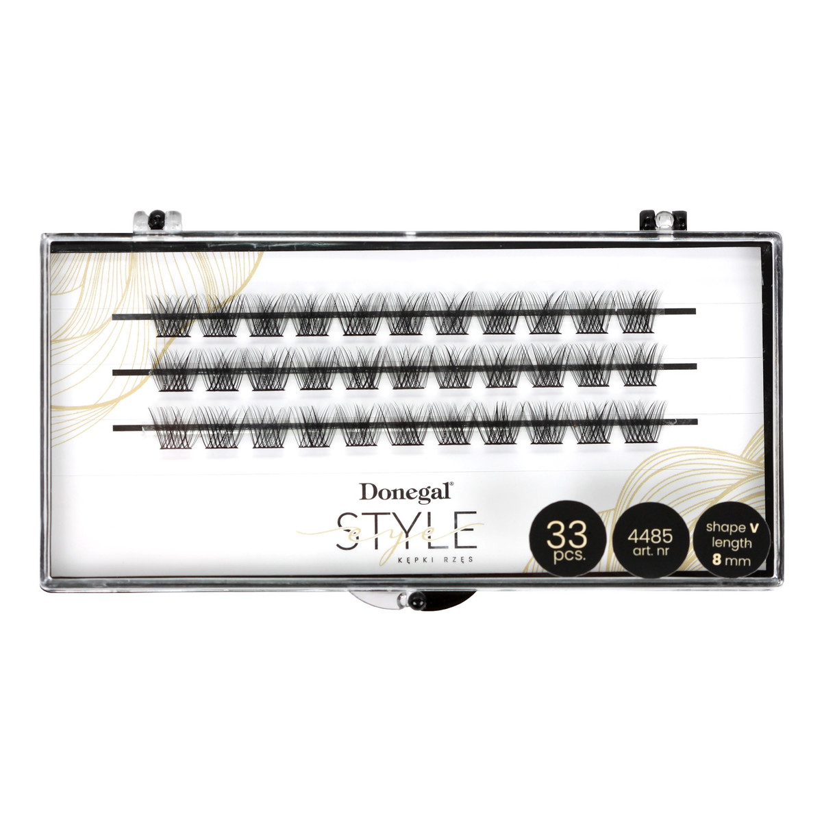 Donegal Sztuczne rzęsy kępki v-eye-style 8mm (4485)