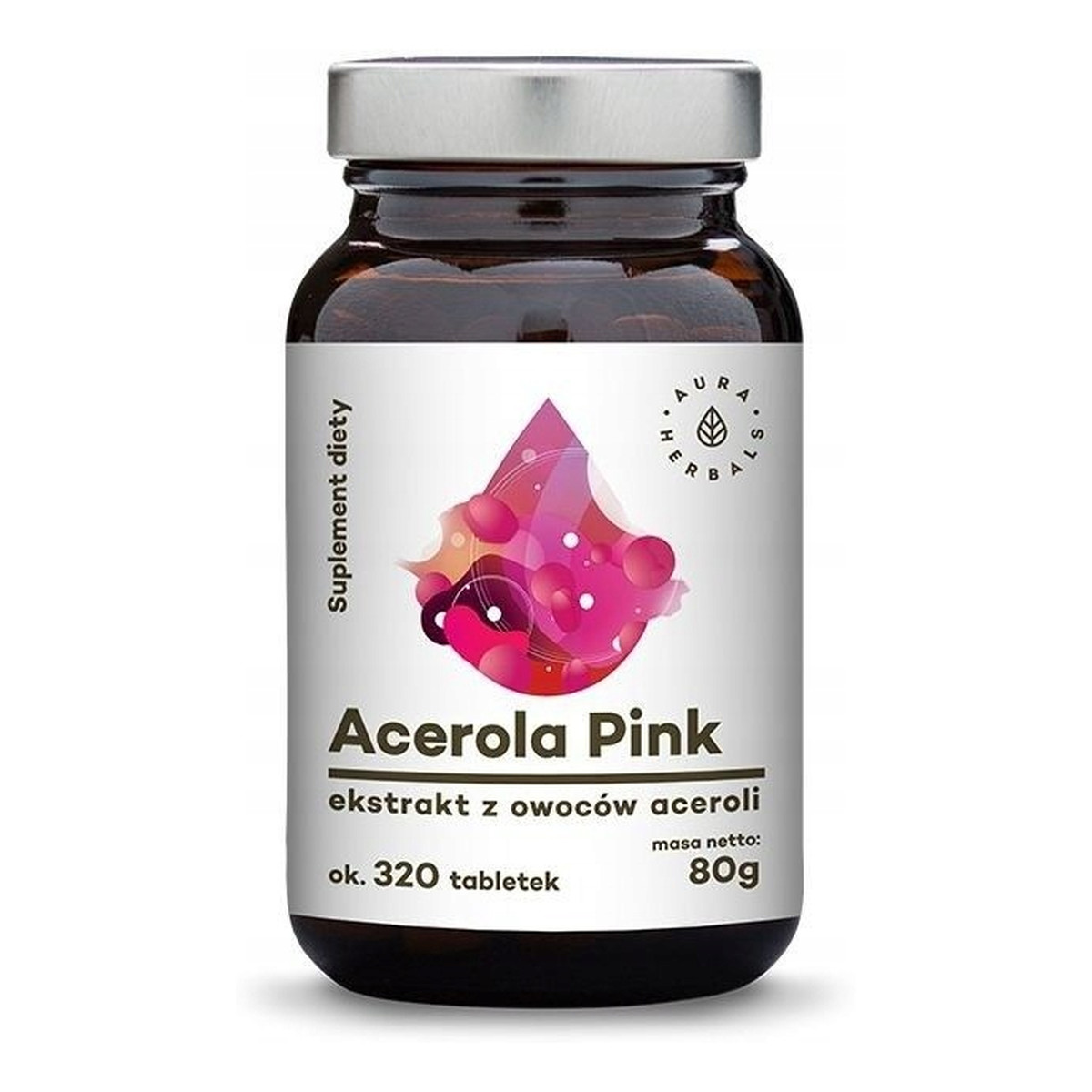 Aura Herbals Suplement diety ekstrakt z owoców Acerola Pink 320 tabletek 80g