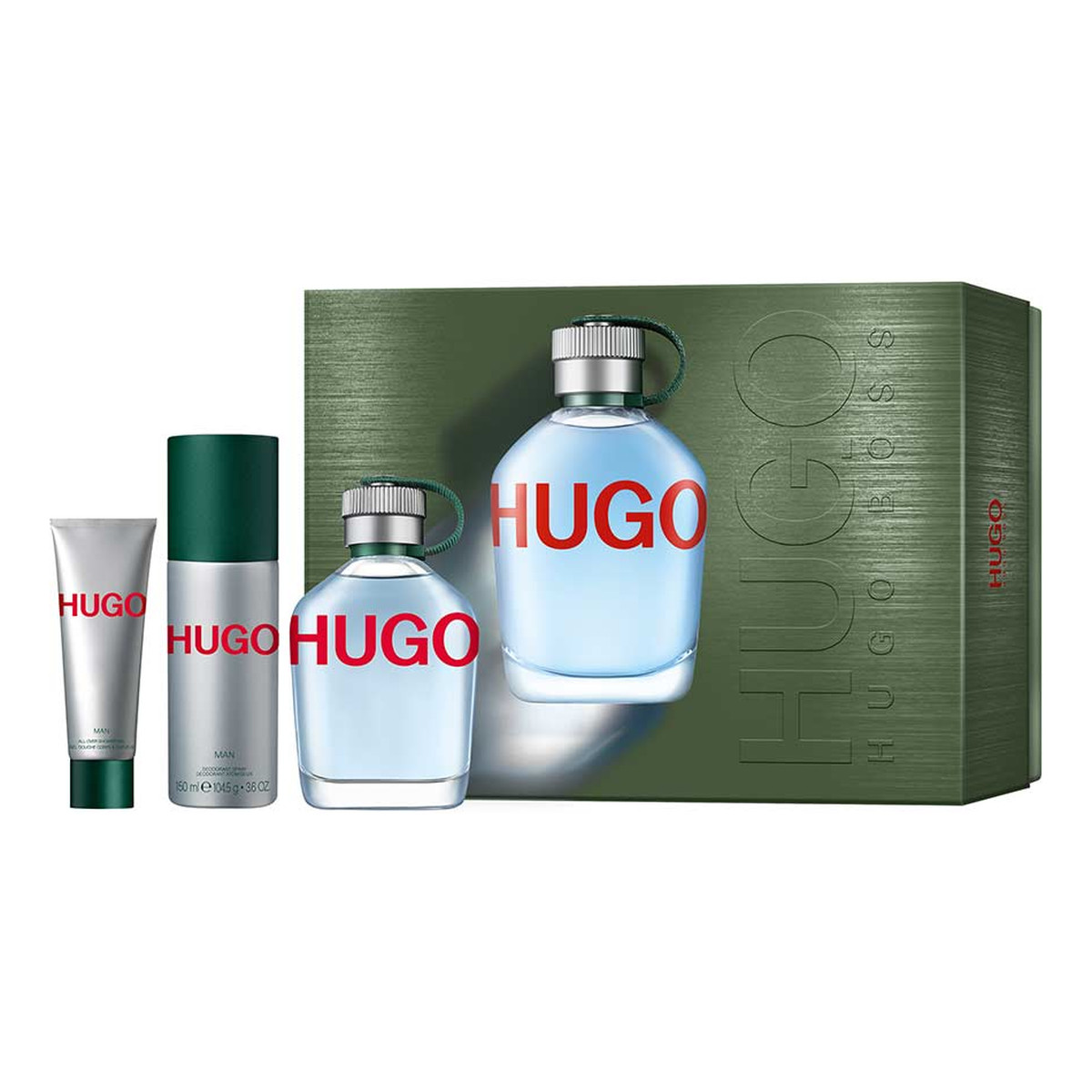 Hugo Boss Hugo Man Zestaw woda toaletowa spray 125ml + dezodorant spray 150ml + żel pod prysznic 50ml