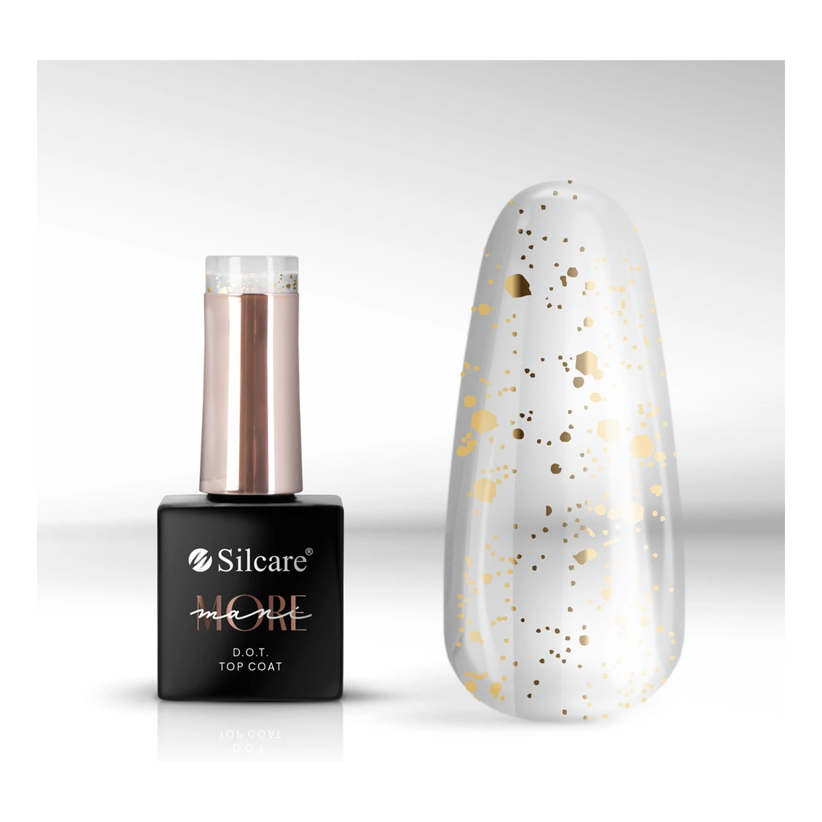 Silcare Mani More Top coat do paznokci DOT Gold 10g