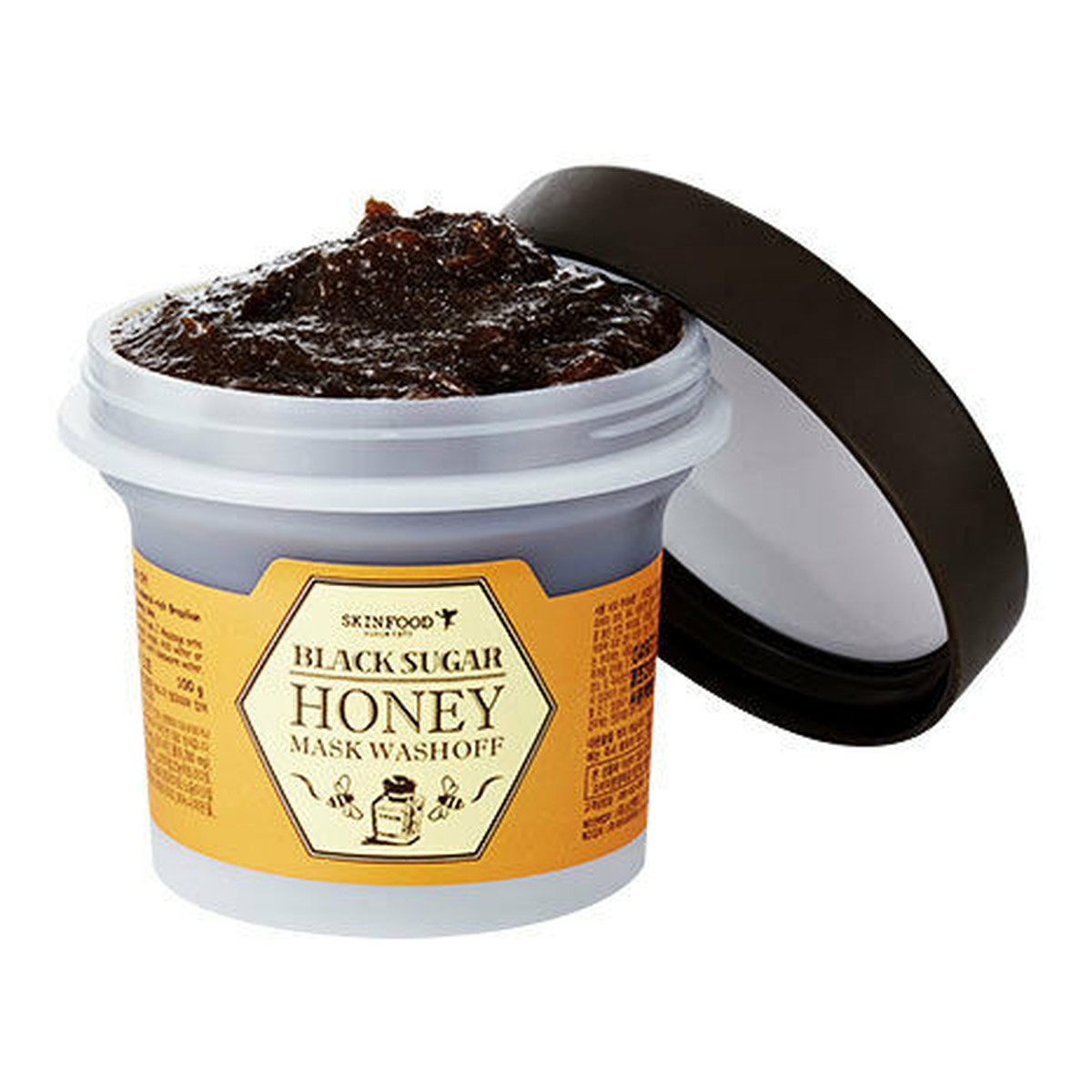 Skinfood Black Sugar Honey Mask Wash Off maseczka do twarzy z nierafinowanym cukrem trzcinowym i miodem 100g