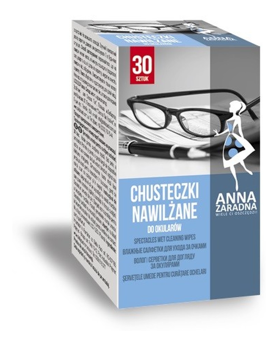 Chusteczki nawilżane do okularów 30 saszetek