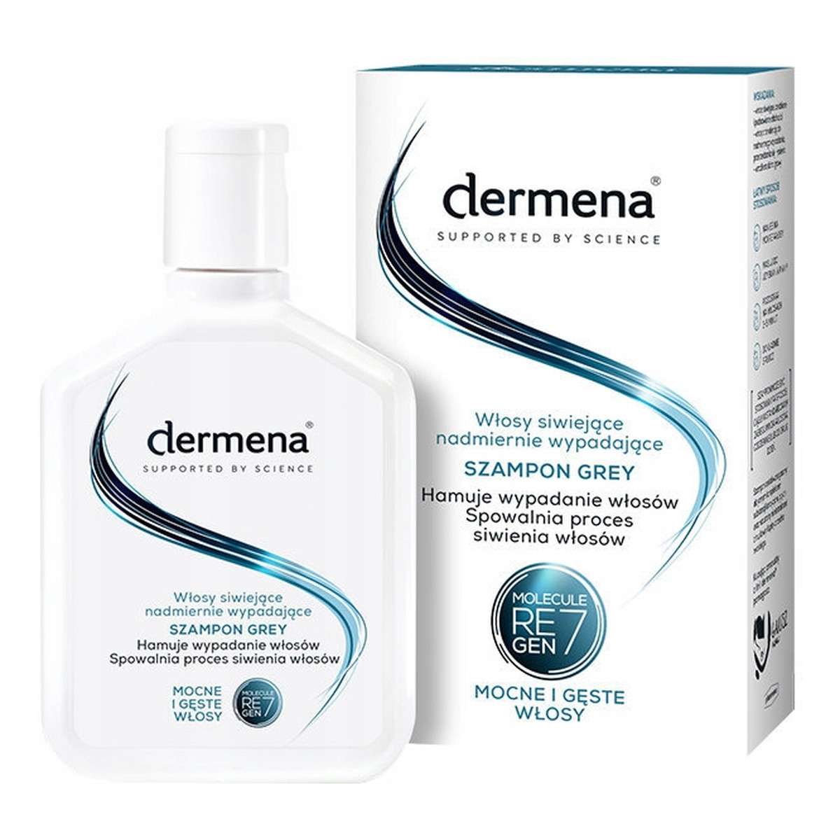 Dermena Supported By Science Szampon do włosów siwiejących hamujący wypadanie Grey 200ml