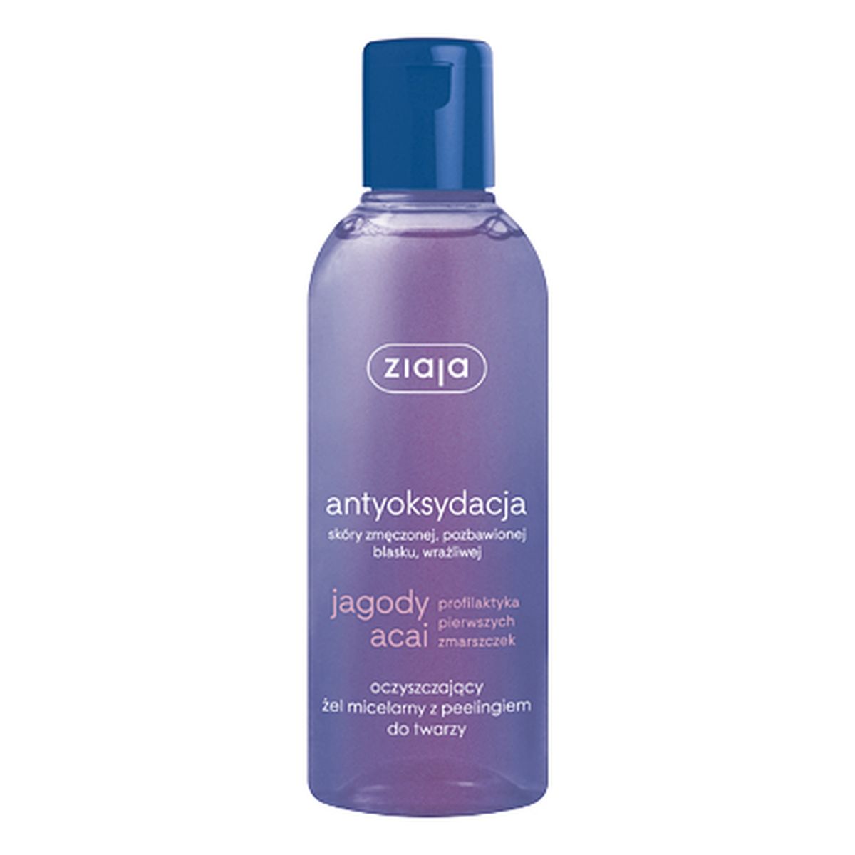 Ziaja Jagody Acai Antyoksydacja Oczyszczający Żel Micelarny Z Peelingiem Do Twarzy 200ml