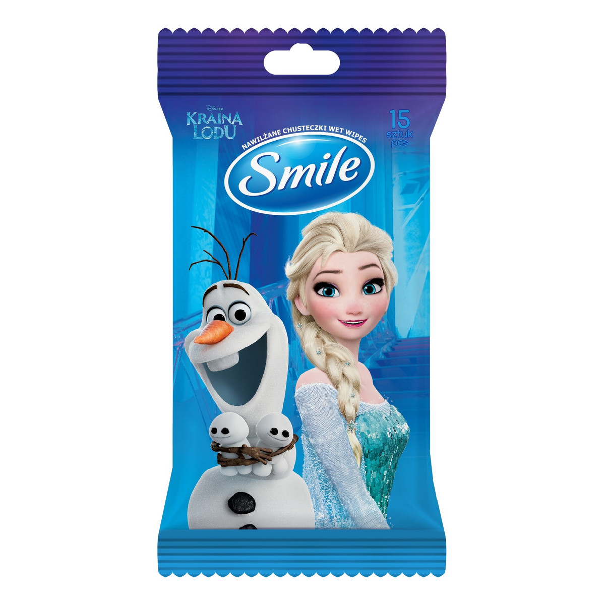 Smile Chusteczki nawilżane Disney "Kraina Lodu" - mix wzorów 1op.-15szt
