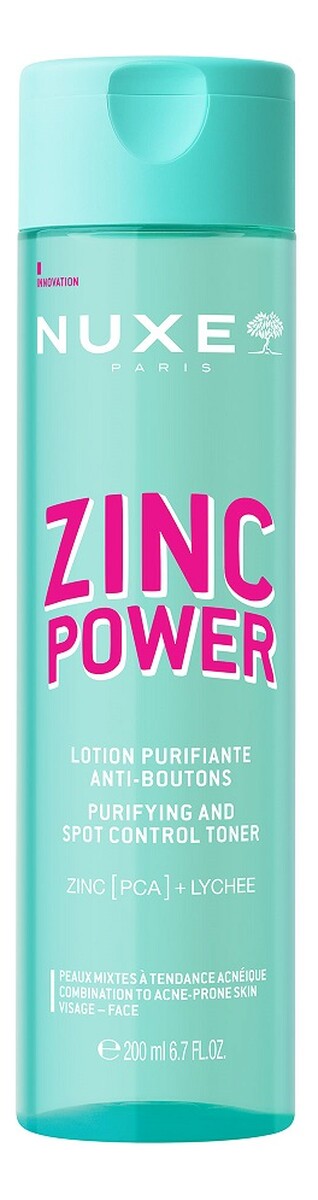 Zinc power oczyszczający tonik zwalczający wypryski