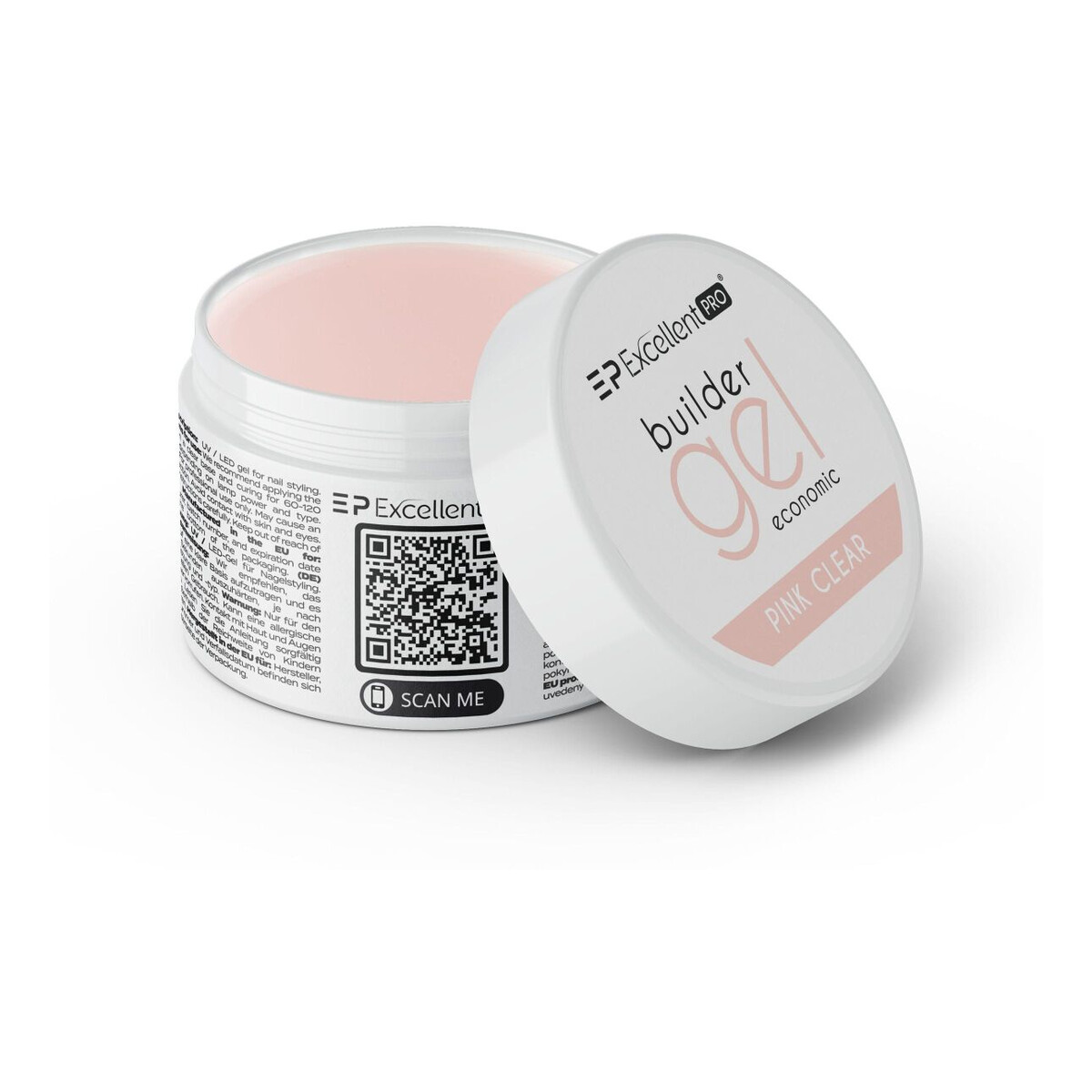 Excellent PRO Builder Gel Economic Żel budujący pink clear 15g
