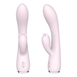 Fanny wibrator podświetlany z 9 trybami wibracji w kształcie królika light pink