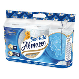 Decorato Papier Toaletowy 3-Warstwowy Niebieski 1op.-6szt.