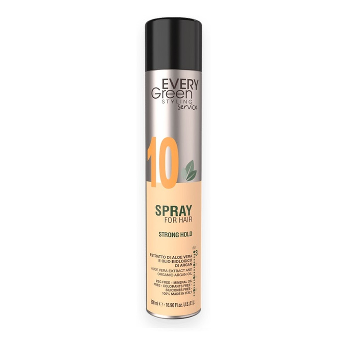 Every Green Spray For Hair mocno utrwalający lakier do wszystkich rodzajów włosów Strong Hold 500ml