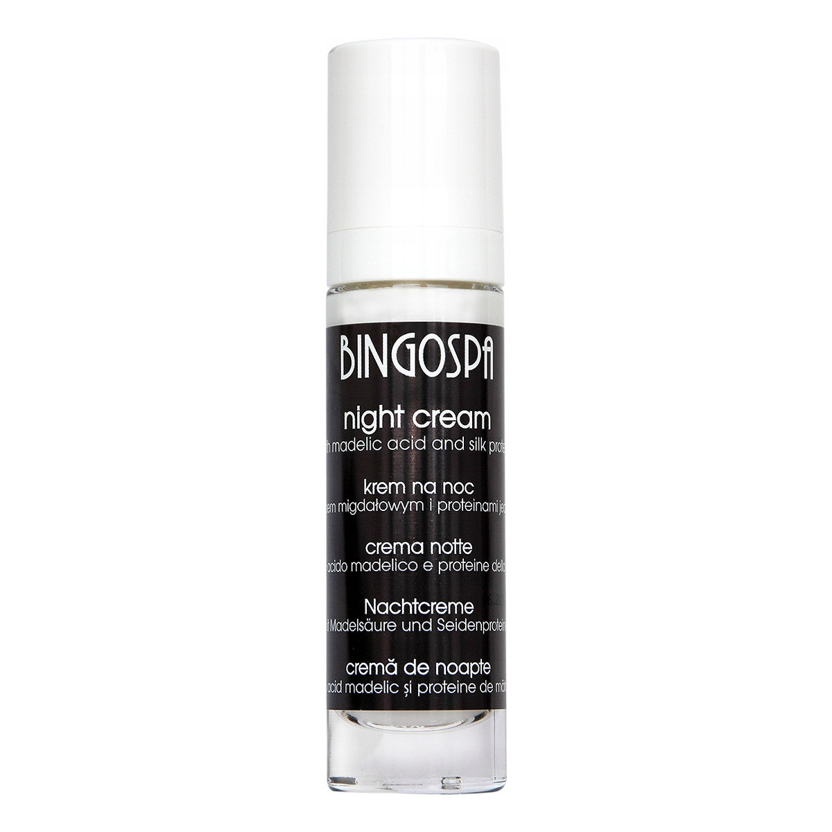 BINGOSPA Krem na noc z kwasem migdałowym i proteinami jedwabiu 50g