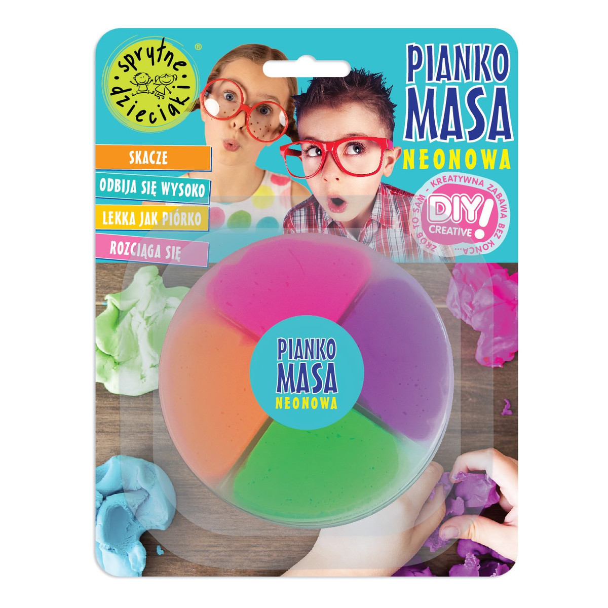 Chlapu Chlap Sprytne dzieciaki pianko-masa neonowa skacząca