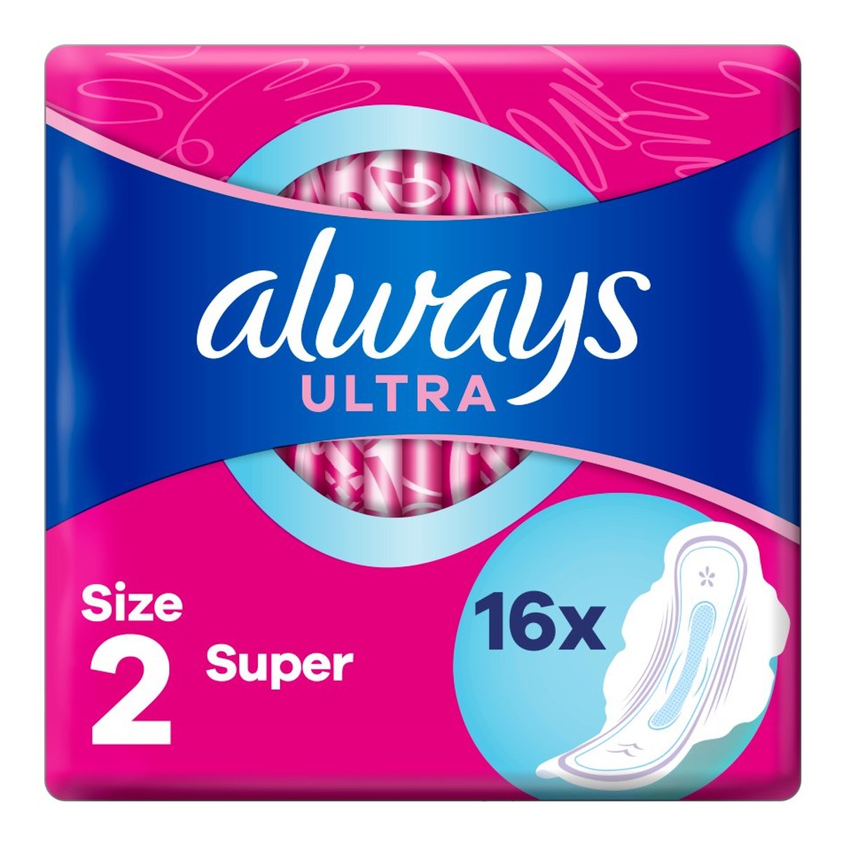 Always Ultra Super Podpaski ze Skrzydełkami 16szt.