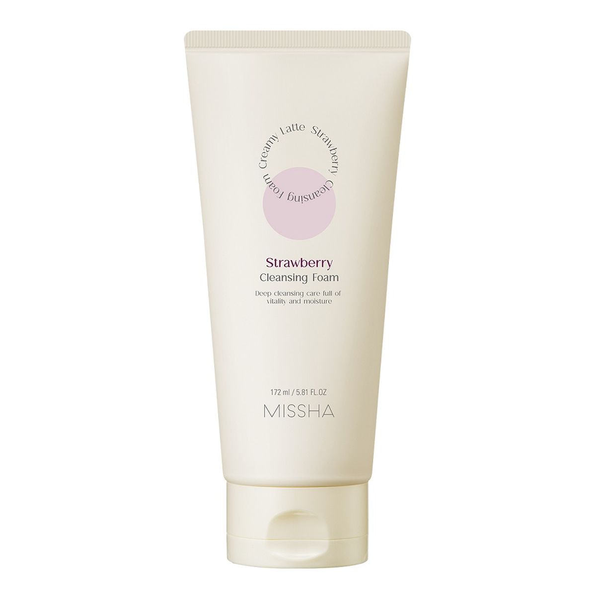 Missha Creamy Latte Cleansing Foam Kremowa pianka oczyszczająca do twarzy strawberry 172ml