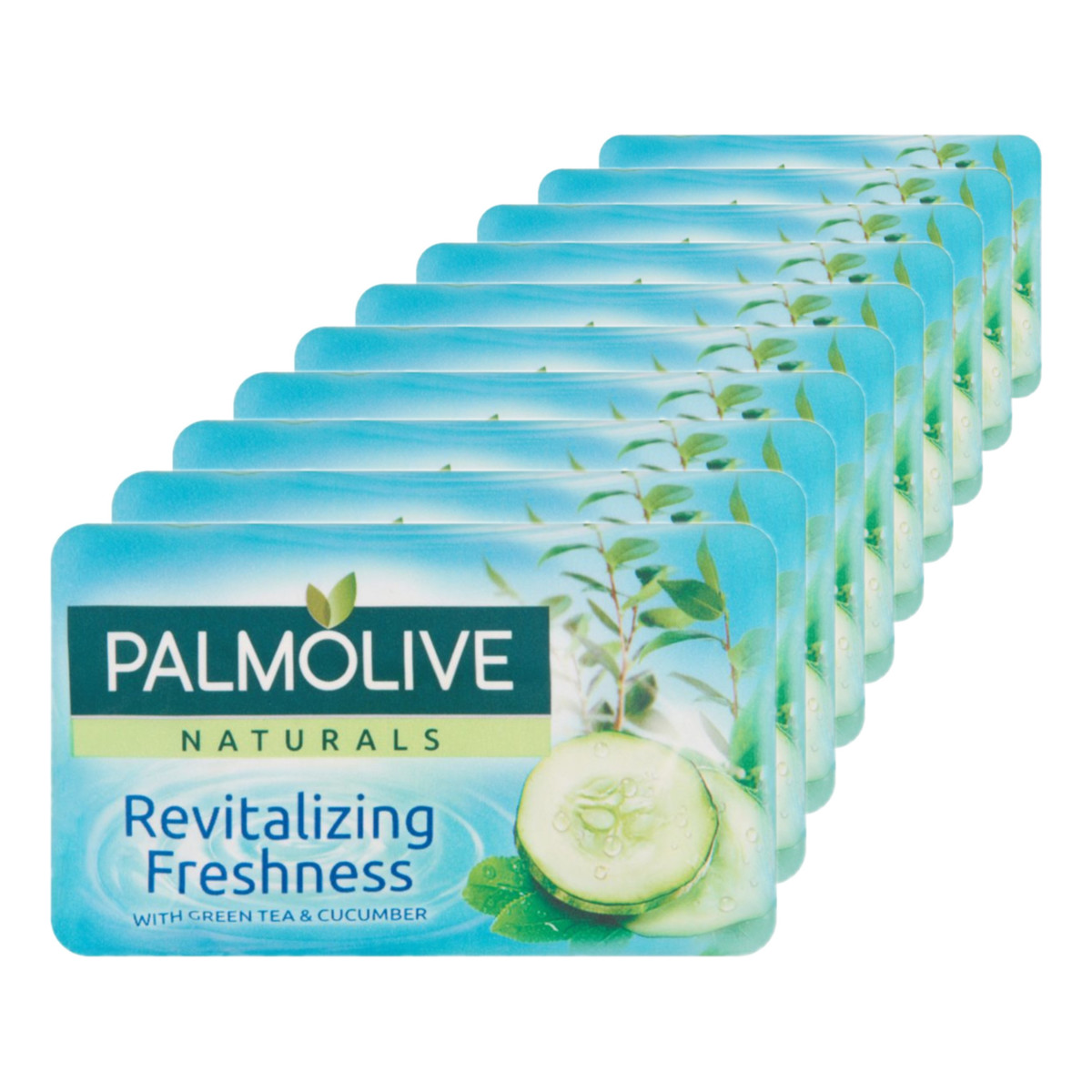 Palmolive Naturals Mydło w kostce z zieloną herbatą i ogórkiem 10x90g