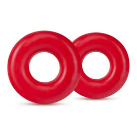 Stay hard donut rings oversized opaski erekcyjne na penisa red 2szt