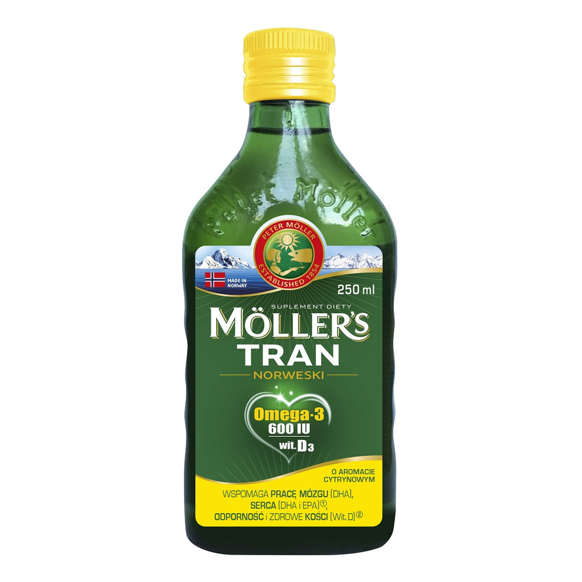 Moller's Tran Norweski suplement diety Cytrynowy 250ml
