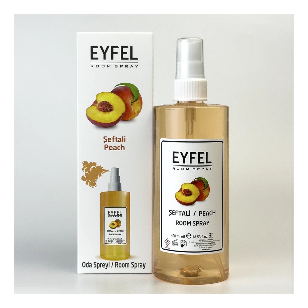 Eyfel Odświeżacz powietrza w sprayu Brzoskwinie 400ml