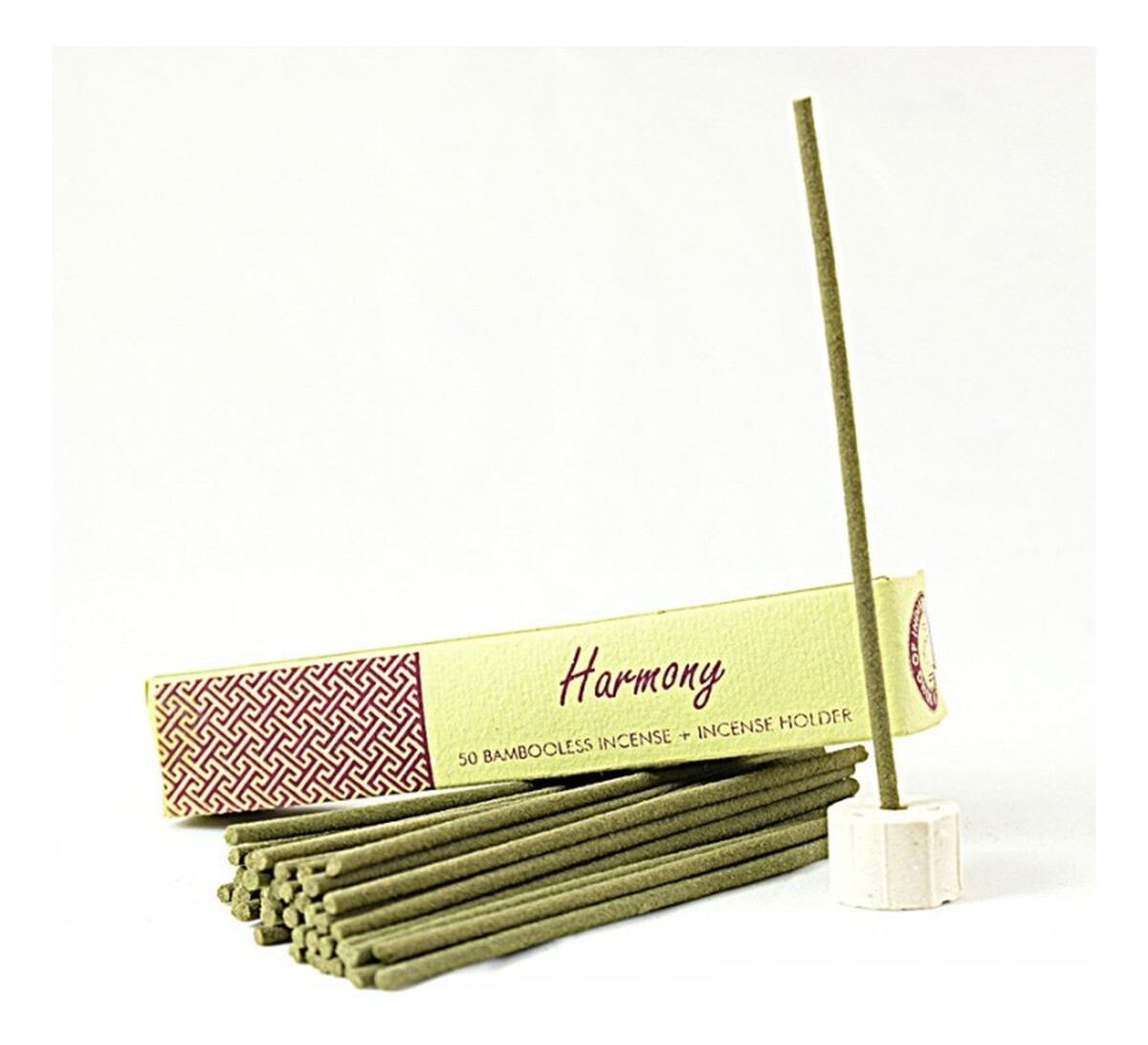 Nie zawierające bambusa kadzidła indyjskie z ceramicznym stojakiem 50 szt.