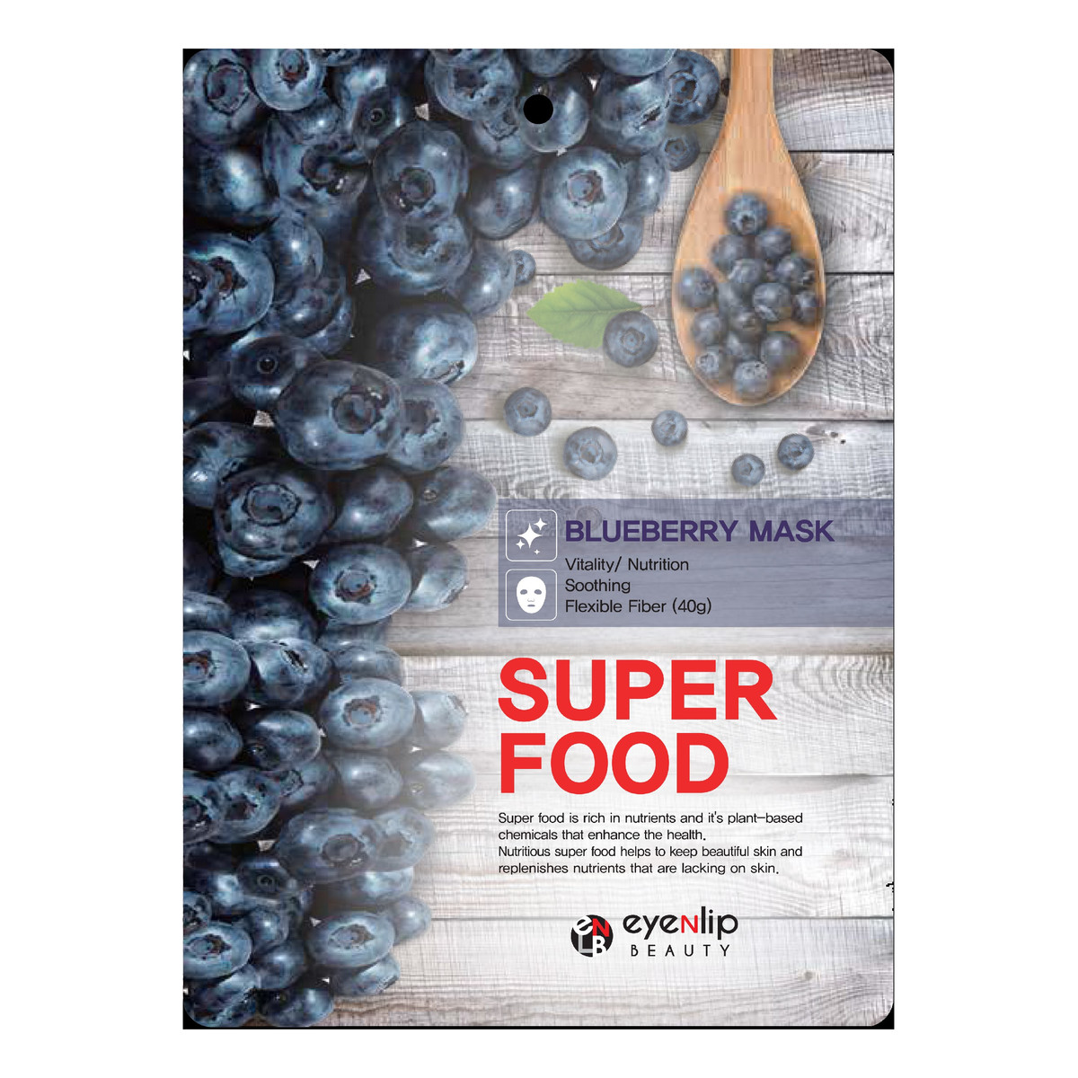 Eyenlip Super Food Maseczka w Płachcie Odżywczo-Wygładzająca 23g