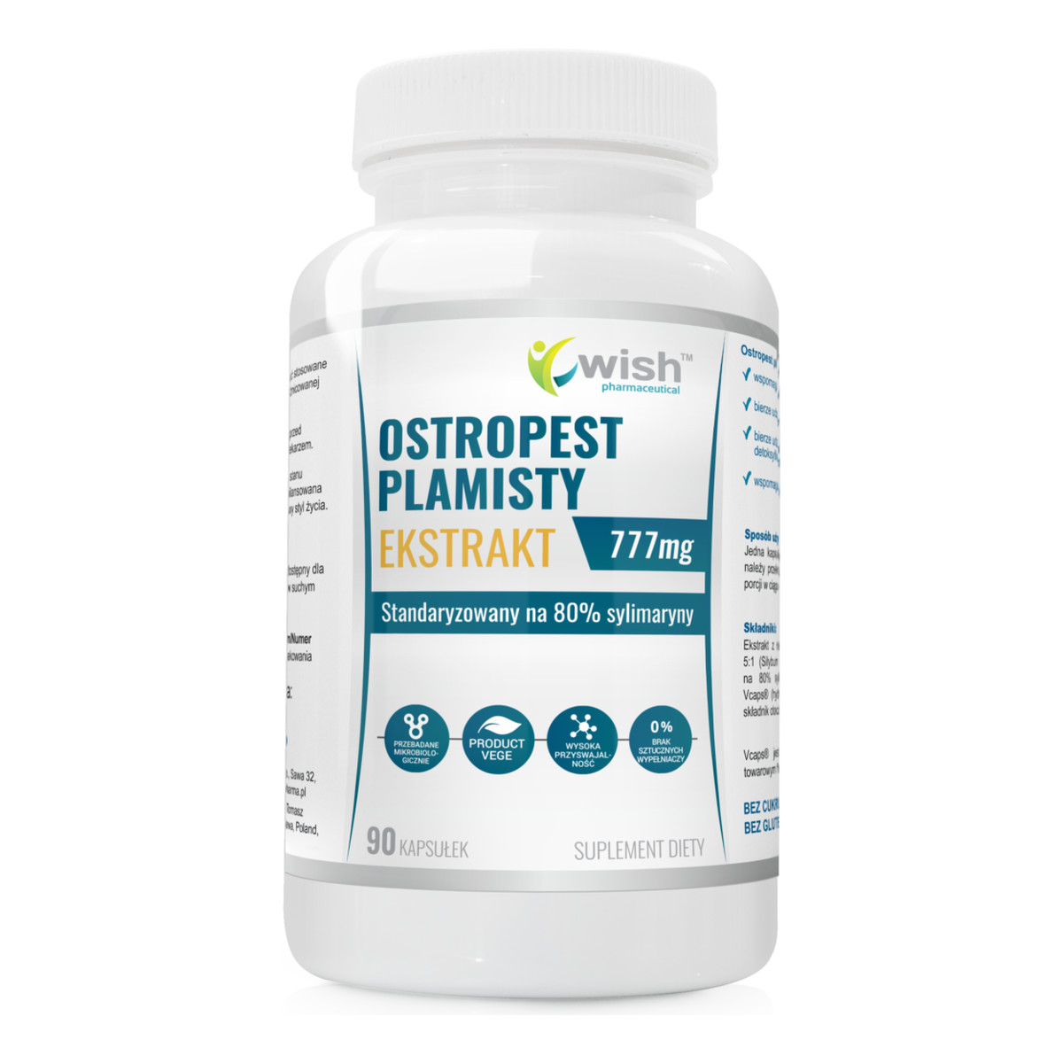 Wish Ostropest Plamisty 77mg suplement diety 90 kapsułek 77mg