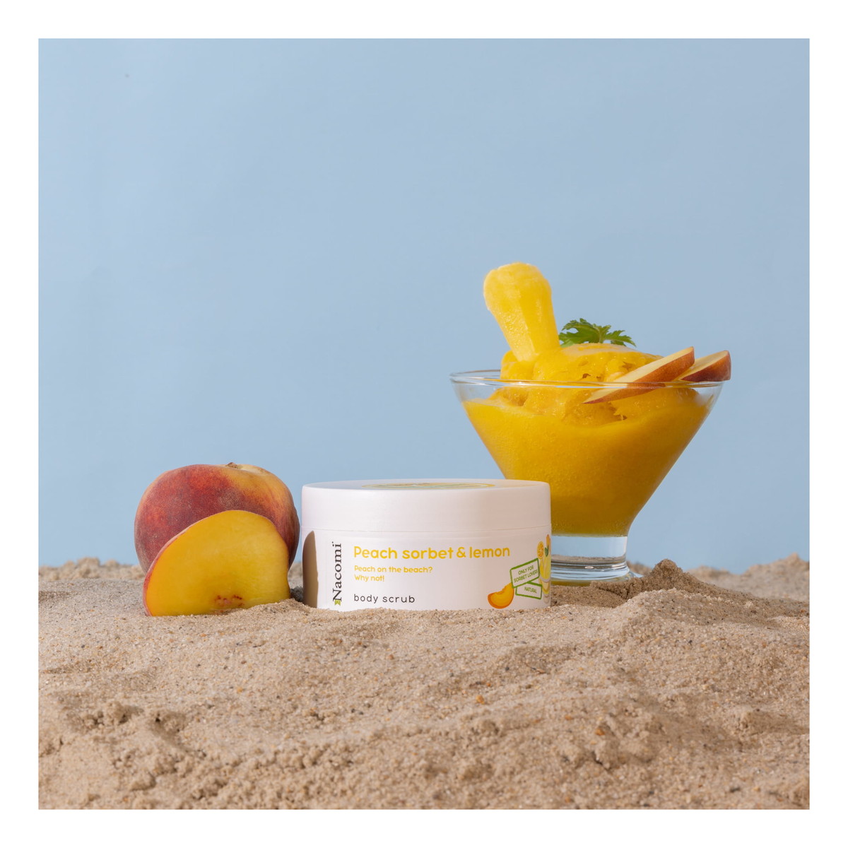 Peeling do ciała o zapachu brzoskwiniowego sorbetu z cytryną